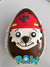 Huevo Pascuas de 12cm N° 12 150 gs Chocolate Artesanal Premium con Personajes + Tarjetita - Contumania