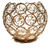 Candelabro Strass Oro porta vela