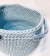 CANASTO TEJIDO ALGODÓN CELESTE -  30d x 25h - comprar online