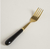TENEDORES DE POSTRE GOLD MANGO NEGRO 15CM - Set x 6 - comprar online