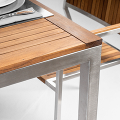 Mesa de acero inoxidable y peteribi - BrauerMuebles