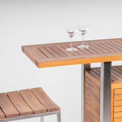 Bar de Peteribí y Acero Inoxidable - BrauerMuebles