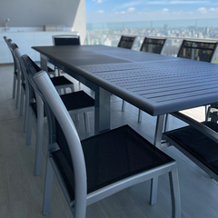 Mesa Extensible Geneve tapa Negra - BrauerMuebles