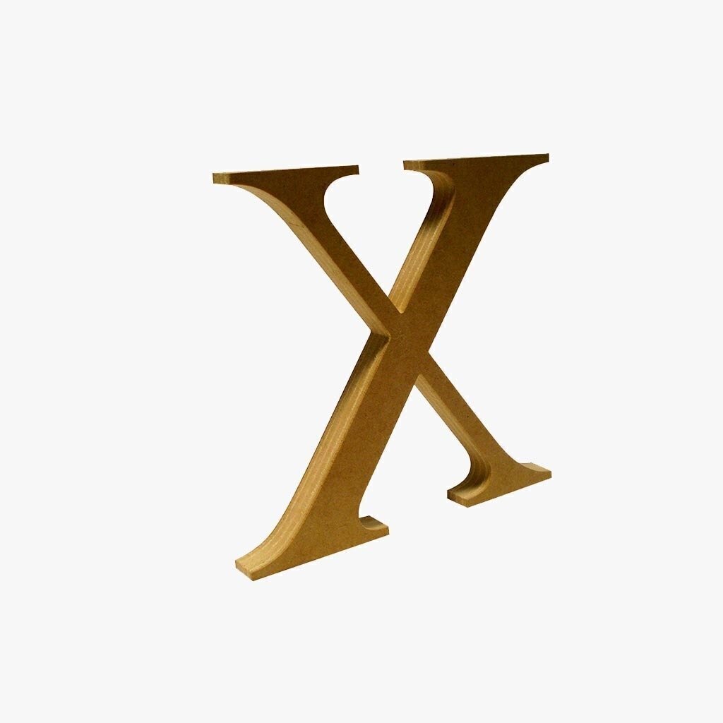 Letras corpóreas X