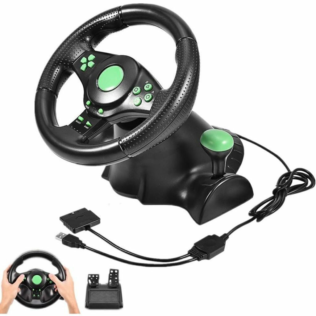 Controle Volante Jogo Carro Xbox360 Ps3 Pc Usb Kp-5815A Knup na