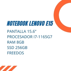 Notebook Lenovo E15 Intel Core I7 - comprar online