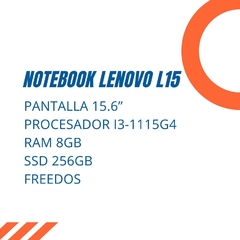 Notebook Lenovo L15 Intel Core I3 - comprar online