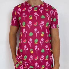 Camiseta Flamingo Neon