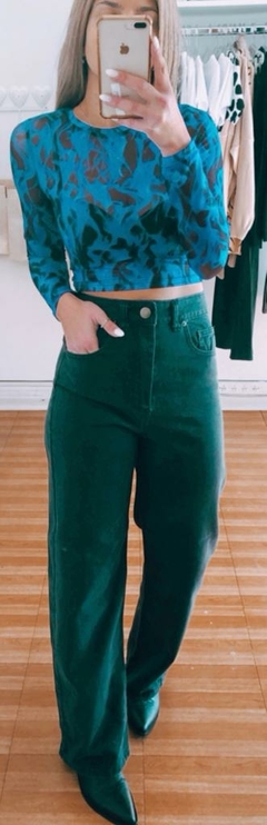 jean wide leg black