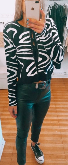 cardigan cebra - comprar online