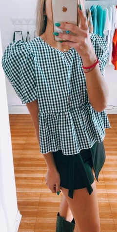 blusa poplin vichy
