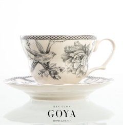 Taza té con plato JB Grey Dove Inglesa