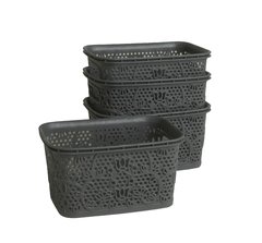 Canasta Gris Linea Home x4 - comprar online