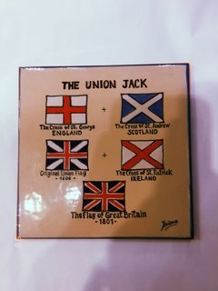 Cuadritos Ingleses Cerámica Pintados a Mano