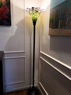 Lampara Tiffany de Pie Rose Garden 190cm - comprar online