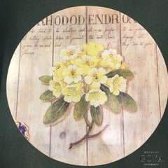 Mesa Auxiliar Plegable Madera Estampada Yellow Flowers - comprar online