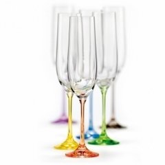 Copa Cristal de Bohemia Champagne Rainbow 190ml - comprar online