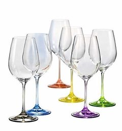 Copa de Cristal de Bohemia Rainbow 550ml (x6)