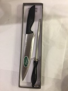Set Cuchillo y Afilador Hoja Alemana