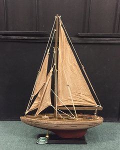 Barco Escala Decorativo Ingles Madera Navy