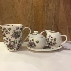 Set Té Porcelana Violeta
