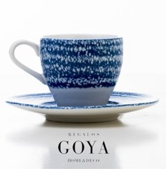 Taza de Cafe Con Plato JB Blue Chic - Loza Inglesa