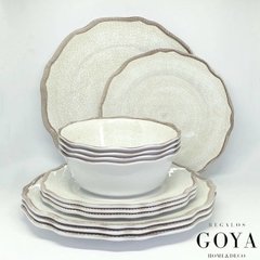 Set Vajilla Melamina Linea Roma x12 Piezas