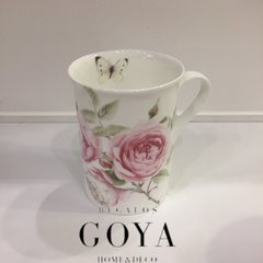 Mug B&S Porcelana BoneChina Rosa Mariposa
