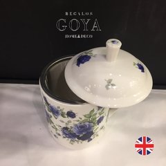 Mug Tea For One (UK) Con Tapa y Filtro Acero Blue Rose - Porcelana Inglesa - comprar online
