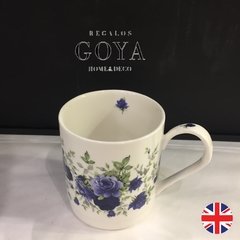 Mug Tea For One (UK) Con Tapa y Filtro Acero Blue Rose - Porcelana Inglesa en internet