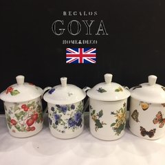 Mug Tea For One (UK) Con Tapa y Filtro Acero Blue Rose - Porcelana Inglesa - Goya Regalos | Shop Online 