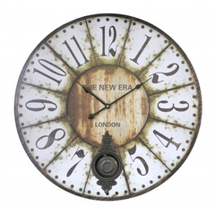 Reloj de madera con péndulo 58 cm