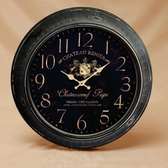 Reloj de Pared Metal y Vidrio Chateau 34cm