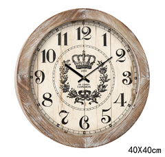 RELOJ PARED 40 CM MADERA