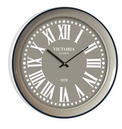 Reloj de Pared Metal y Vidrio Victoria Station 43cm