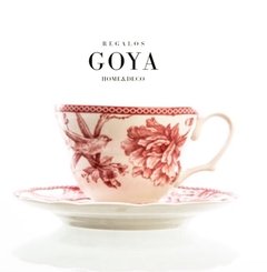Taza té con plato JB Red Dove Inglesa