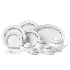 juego de porcelana verbano blue garden de 52 piezas