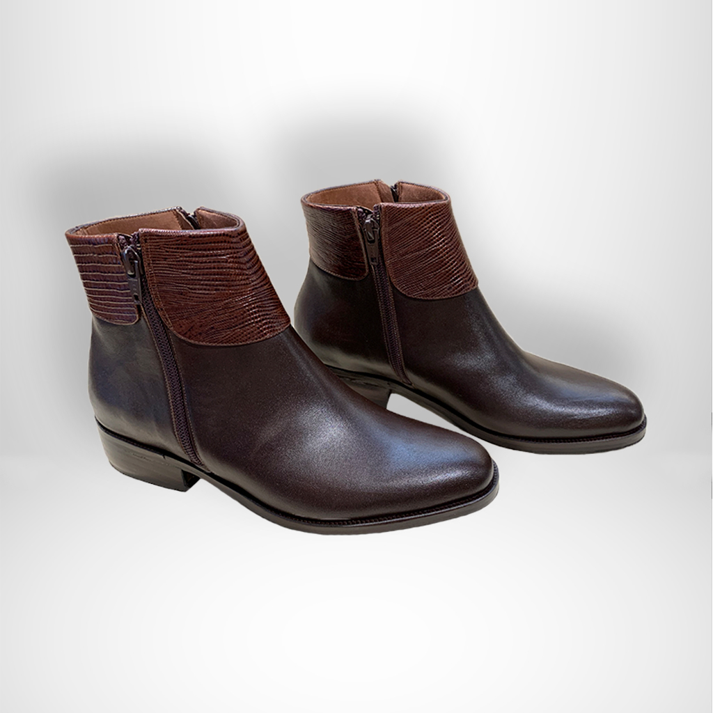 Bota corta Jazmin color marrón oscuro - Clara Cirenne
